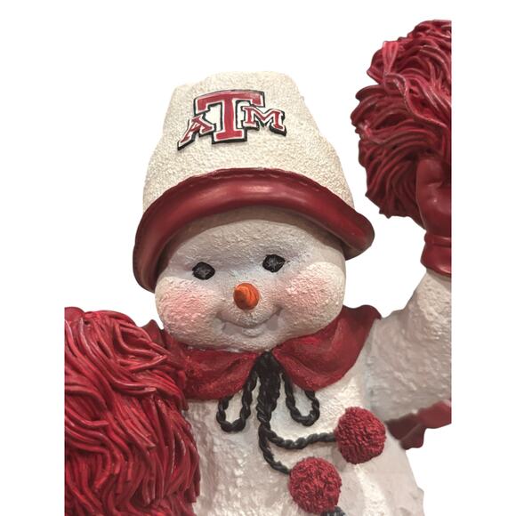 Texas A&M Aggies Alice Cheer Christmas Festive Snowman Figurine Decoration 7'' - Picture 2 of 5
